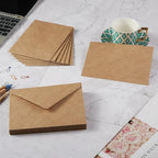 50 Pack A6 Envelopes for 4 x 6 Greeting Cards, Birthday Party, Photos, Baby Shower and Wedding Invitation Cards, 6 1/2 x 4 3/4 Inches (Brown)