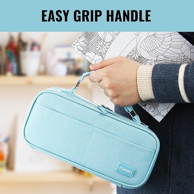 Pencil Case, Large Capacity Pencil Case Organizer; Double Zipper Storage Bag; Big Pencil Pouch for College School Office Teen Girl Boy Men Women Adult