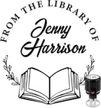 Custom Self-Inking Stamps | Personalized Book Stamp Gift for Book Lovers | 5 Ink Colors (Style05)