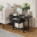 22"x15" Large Printer Stand with Storage Drawer, 2-Tier Under Desk Printer Table for Home Office, Printer Cart fit Fax Machine/3D Printer/Scanner(Black)