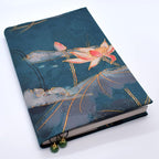 BLBMH A5 Book Covers for Paperbacks Book Cover for Privacy Fit for 5.5x8.3 inch Adjustable Book Sleeve Cover for A5 Diary Books Fabric Softcover Protector for Notebook - Lotus B