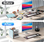 Gianotter Desk Organizers and Accessories, 6-Tier Paper Organizer with Magazine Rack, Office Desk Accessories & Workspace (White)