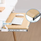ETHU Keyboard Tray Under Desk, Pull Out Keyboard & Mouse Tray with C-clamp, Ergonomic Desk Keyboard Tray Slide Out, Pull Out Platform Drawer for Home and Office（Oak）