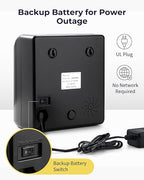 Volcora Time Clock for Employees with 150 Time Cards, 1 Ink Ribbon, 1 Rack, Punch Time Clocks Machine for Small Business with Backup Battery, Punch Clock No Key and Network Need, for Office, Retail