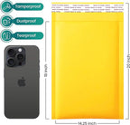 Levex - #7 14.25" x 20 [100 Pack) Kraft Bubble Mailers, Padded Envelope Mailers, Packing Envelope & Mailing Bags for Shipping