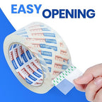 ADHES Packing Tape Shipping Tape Packaging Tape for Moving Boxes Heavy Duty Clear, 50M Length 4.8cm Width,2.6Mil Thickness
