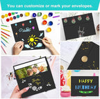 70 Packs A2 Black Envelopes for 4.5x5.5 Cards, Invitations, Photos, RSVP, Greeting Cards - Self-Seal Postcard Envelopes