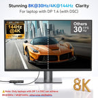 HODO USB C Docking Station Dual Monitor Adapter for Dell HP, Laptop Docking Station 3 Monitors Quad Display USB C Hub Dongle to 2 HDMI 4K,DP 8K, VGA,4 USB,PD, Adapter 9 in 1 Laptop Dongle