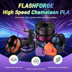 FLASHFORGE Chameleon Rapid PLA Filament 1.75mm Burnt Titanium, PLA Color Shift High Flow Speedy 3D Printer Filament, Max 500mm/s Fast Printing, Display Shimmering Effects from Various Angles and Light