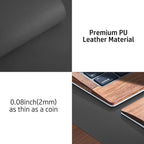Leather Desk Pad Protector,Mouse Pad,Office Desk Mat, Non-Slip PU Leather Desk Blotter,Laptop Desk Pad,Waterproof Desk Writing Pad for Office and Home (Gray,31.5" x 15.7")