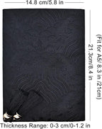 BLBMH A5 Book Covers with Tassels Adjustable Fabric Book Sleeve Cover Protector Fit for 5.5x8.4 inch Hardcover Softcover Novels Notebook - Chinese Black