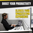 OBEX Privacy Screen & Office Panel Extender for Office Cubicles, Polycarbonate Desk Privacy Panel & Divider for Office Cubicle, 18" x 24", White