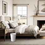 Bathroom Trash Can, 3 Pack 1.8 Gallons Small Trash Can with Trash Bags, Bathroom Garbage Can, Plastic Trash Bin, Round Waste Basket for Living Room, Bedroom, Office, Kitchen, Compact Space (White)