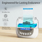 Time Clocks for Employees Small Business, Auto-Align Time Clock, 6 Punches per Day Time Machine, Clock in Machine for Employees with 100 Time Cards, 2 Ink Ribbons and 4 Racks(Military time)