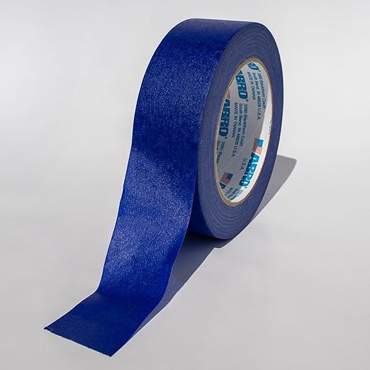 ABRO Blue Painters Tape 1.5 Inch Wide, 36mm x 55M, All Purpose Blue Tape, Temporary Labeling, Easy Tear, Clean Removal, Masking Tape Colored DIY or Pro