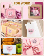 Phomemo 3" Pink Thermal Labels for Shipping Label Printer - Cute Label for Small Business Supplies - 500 Pink Labels/Roll, Cute Heart Stickers Roll for Custom Stickers Personalized & Business