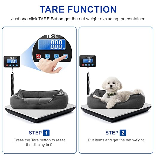 Digital Shipping Postal Scale 660lb/1oz Accuracy! Heavy Duty Postage Scale Extra-Large Capacity Stainless Industrial Scale for Small Business, Warehouse, Home, Battery&Charging Cable Included