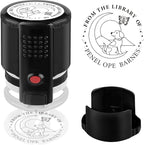 Custom Self Inking Stamp | Book Stamp Personalized Library Gifts for Book Lovers, Readers, Teachers (Dog 02)