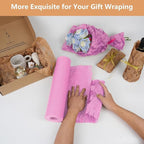 Honeycomb Packing Paper, 12" x 100' Packing Paper Substitute Alternative for Bubble Cushioning Wrap for Moving Shipping Packaging Mailing, Recyclable Moving Supplies Bubble Packing Wrap Roll-Pink