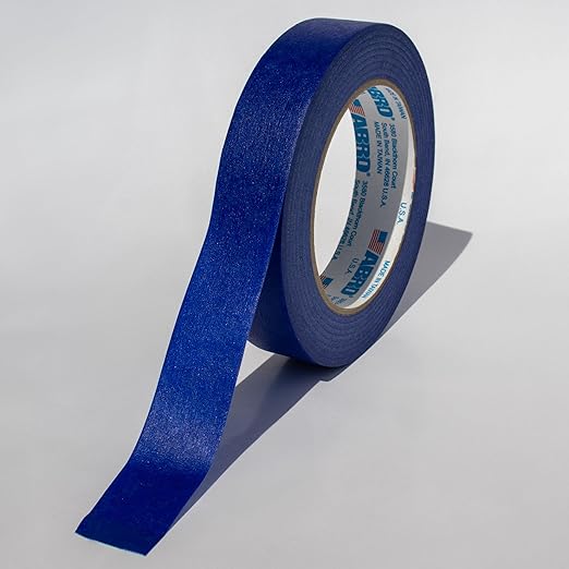ABRO Blue Painters Tape 1 Inch Wide, 24mm x 55M, All Purpose Blue Tape, Temporary Labeling, Easy Tear, Clean Removal, Masking Tape Colored DIY or Pro
