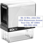 COLOP Medium Size Self Inking Custom Text Stamp - Choose from Many Fonts & 15 Ink Colors