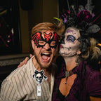 Halloween Skull Badge Reel Retractable for Nurse Nursing Student Medical Worker & Office Staff Acrylic Alligator Clip Badge Reel Halloween Skeleton with Bow ID Card Badge Holder Gifts