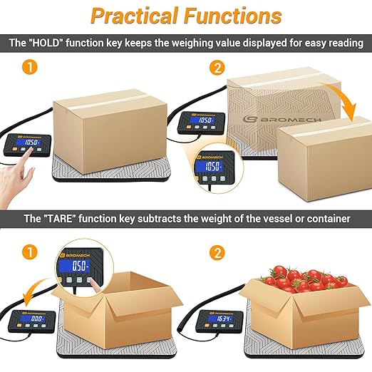 Postal Scales for Shipping Packages 440lb Heavy Duty Digital Mail Scale High Accuracy 0.35oz Postage Scale W/Separate Display, Type-C Charging for Small Business, Warehouse, Luggage, Home, Pet