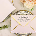 Custom Stamp Self Inking Return Address Stamp, Personalised with Text/Business Logo | Address/Wedding Stamp