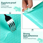 Poly Bubble Mailers 4x8 Padded Envelopes #000 50pcs, Self Seal Shipping Envelopes Padded Packaging for Small Business (Teal)