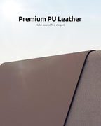 YSAGi Leather Desk Protector, Office Mat, Large Mouse Mat, Non-Slip PU Leather Blotter, Laptop Pad, Waterproof Writing Pad for Office and Home (Chocolate, 23.6" x 13.8")