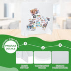 PATIKIL Desk Divider, 2 Set 24 x 24 Inch Acoustic Freestanding Desk Divider Desk Privacy Panel with 4 Pcs Support Feet for Library Office Workstation, White