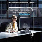 LED Desk Lamp, 31.5'' Wide Double Head Desk Lamps for Home Office, Dimmable 25 Lighting Modes 16W 1800lm Bright Desk Lighting, Eye Caring Architect Table Lamp for Workbench Monitor Study, White