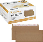 250 PCS Brown Self Seal Kraft 4-1/8 x 9-1/2 Inches Security Envelopes, Windowless, Invisible, Super Strong Quick Seal, Security Tint Pattern Secure