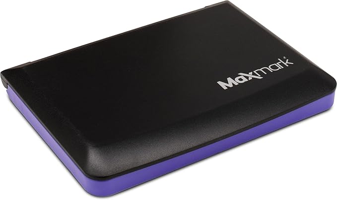 MaxMark Large Premium Purple Ink Stamp Pad - 3.5" x 6.25" - Quality Felt Pad
