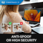 ADESSO CyberTrack F1 1080P HD Fixed Focus USB Windows Hello Webcam, Camera for Desktop PC Built-in Dual Microphone, Privacy Shutter, Audio/Video Mode Privacy ON/Off Switch & Tripod Mount