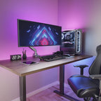 WALI Ultrawide Monitor Arm for 13 to 49 Inch Heavy Duty Curved Screens, Adjustable Gas Spring Single Monitor Desk Mount with 2 USB 3.0 Ports, Holds 33 lbs, 75x75/100x100 VESA, Silver (GSMU001)