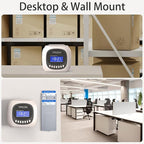 Time Clocks for Employees Small Business, Auto-Align Time Clock, 6 Punches per Day Time Machine, Clock in Machine for Employees with 100 Time Cards, 2 Ink Ribbons and 4 Racks(Military time)