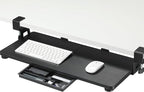 ETHU Keyboard Tray Under Desk, 26.77" X 11.81" Large Size Keyboard Tray with C Clamp-on Mount Easy to Install, Computer Keyboard Stand, Ergonomic Keyboard Tray for Home and Office (Carbon)