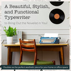 Maplefield Manual Typewriter - Blue - Retro Vintage Look - Working Manual Typewriter & Word Processor - Home Office Desk Decor