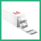 Fanfold 4 x 6 inch Thermal Labels Stack Direct White Strong Adhesive Perforated Postage Shipping Printer Compatible with Zebra SNBC Epson Rollo (3000, Fanfold)