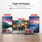 Docking Station Triple Monitor, 4K@60Hz (2 DP + 1 HDMI), 100W Laptop Charging, 10Gbps USB-C/A, Ethernet, Audio, SD, Plug & Play USB-C Dock for MacBook/Chrome/Dell/HP/Lenovo