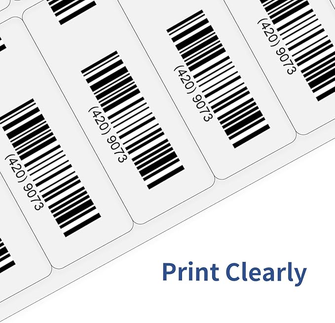 STARLIBOO Transparent Stickers Labels - 1" x 2-5/8" Address Labels Mailing Stickers for Laser/Inkjet Printer 8.5"×11"- 20 Sheet