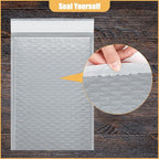 12.5in x 18in Bubble Mailer, Gray Poly Mailer, Padded Envelope, Shipping Envelope, Waterproof, Self-Sealing, For Small Business, Shipping, Mailing, Boutique Packaging(25PCS)