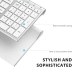 iClever BK10 Bluetooth Keyboard, Universal Bluetooth 5.1 Wireless Keyboard with Number Pad, Ergonomic Design, Multi-Device Compatibility, Stable Connection for Mac, iPad, iPhone, Android, Windows