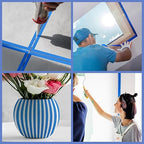 18 Rolls Painters Tape 2 Inches Wide Blue Painters Tape 18 Roll x 1.89 Inch x 55 Yards Blue Masking Tape for Home Decoration DIY Furniture