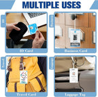 XUWAIDSGN 200 Pieces 5 Mil 2 1/2" x 4 1/4" Laminating Luggage Tags with Loops Thermal Lanyard Laminating Pouches Resealable for Work Permits Pass Cards Student ID Cards (200, 5 Mil)