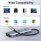 USB C Docking Station Dual Monitor, LIONWEI Laptop USBC Dock Multiport Adapter with 2 4K HDMI, 3 USB-A/3.0/2.0, 100W Power Delivery, 6-in-1 for MacBook/Surface/Lenovo/Dell/HP