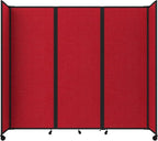 Versare Room Divider 360 Portable Wall Partition | Folding Panels | Large Freestanding Divider | Locking Wheels | Temporary Room Separator