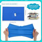 Sherr 48 Pcs Stretchable Jumbo Book Sleeve Covers 14.5 x 9 Inch Stretchable Book Cover Fabric Protector Reusable Textbook Cloth for Classroom Most Hardcover About 9 x 12 Inch (Vibrant Color)
