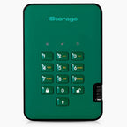 iStorage diskAshur2 HDD 3TB Green | Secure portable hard drive | Password protected | Dust & water resistant | Hardware Encryption